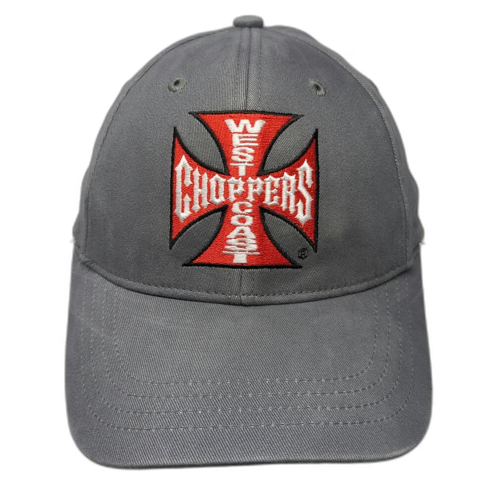 West Coast Choppers Gray Baseball Cap One Size Iron Cross Jesse James Logo Hat